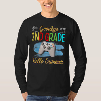 T-shirt Dernière journée de l'école Adieu 2e année Bonjour
