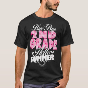 T-shirt Dernière journée de l'école Bye Bye 2e année Bonjo