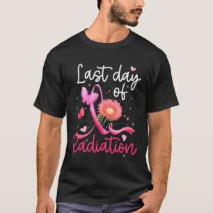 T-shirt Dernière Journée De Radiation Florale Coeur Cancer