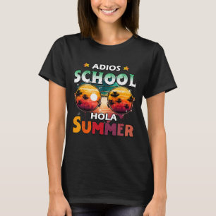T-shirt Dernière Journée D'École Sortie Pour L'Été Enseign