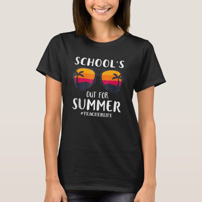T-shirt Dernière Journée D'Écoles Sorties Pour Enseignant  (Devant)