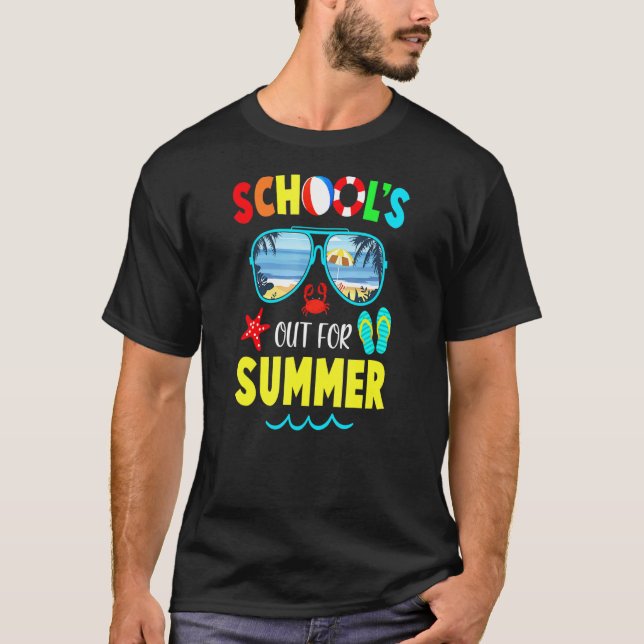 T-shirt Dernière Journée D'Écoles Sorties Pour Vacances D' (Devant)