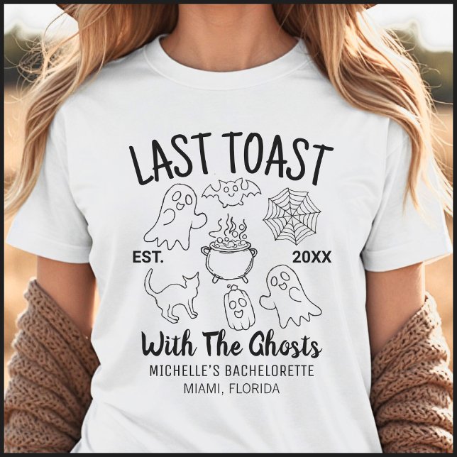 T-shirt Dernière Toast Soirée de Bachelorette Halloween (Créateur téléchargé)