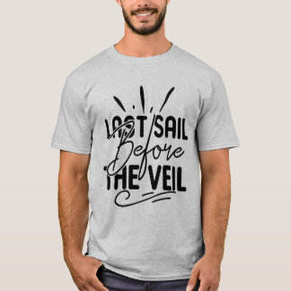 T-shirt Dernière voile avant la mariée voile nautique