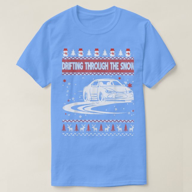 T-shirt Déroulement À Travers Le Chandail De Noël Laide De (Design devant)