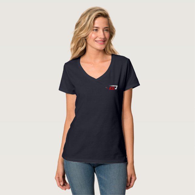 T-shirt Déroulement | Cou-V féminin (Devant entier)