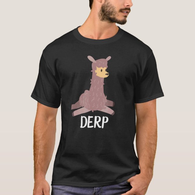 T-shirt Derpy Llama Derp Llama (Devant)