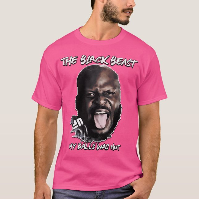 T-shirt Derrick Lewis La Bête Noire Mes Boules Étaient Cha (Devant)