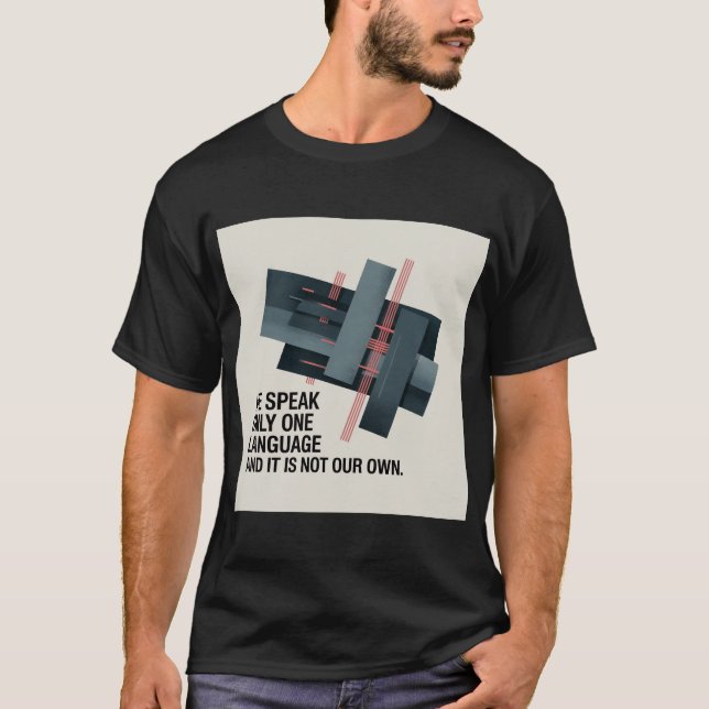 T-shirt Derrida "Monolingualisme" #1 Tee Shirt (Devant)