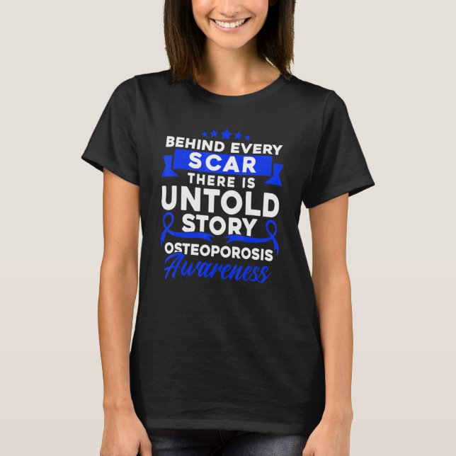 T-shirt Derrière chaque cicatrice Sensibilisation à l'osté (Devant)