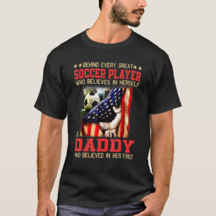 T-shirt Derrière Chaque Grand Joueur De Football Qui Croit