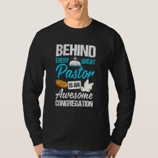 T-shirt Derrière chaque grand pasteur se trouve une congré