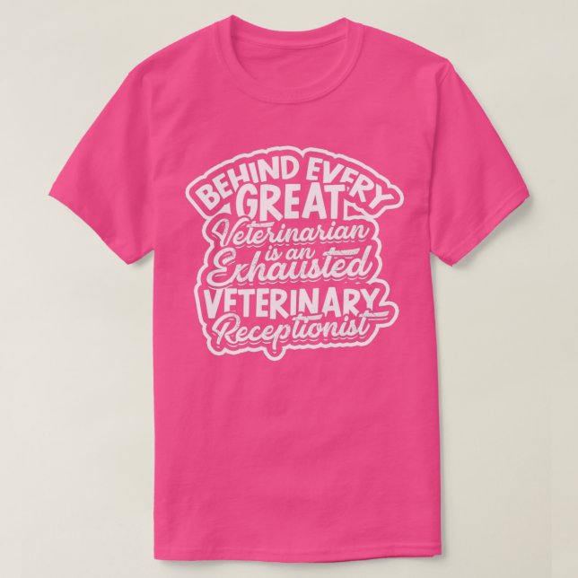 T-shirt Derrière chaque grand vétérinaire vétérinaire vété (Design devant)