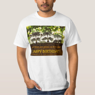 T-shirt Des 3 le souhait de l'anniversaire ratons laveurs