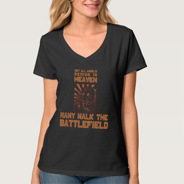 T-shirt Des anges cool marchent les parachutistes du champ (Devant)