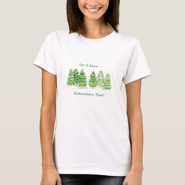 T-shirt Des arbres d'hiver peints à la main permettent de  (Devant)