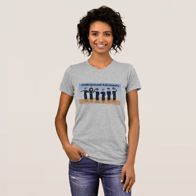 T-shirt des astronautes souterrains (Devant entier)