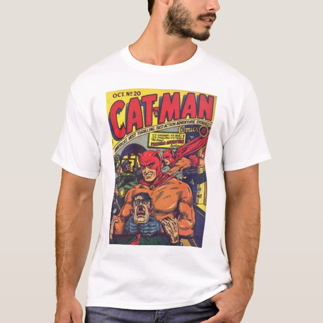 T-shirt des bandes dessinées #20 de Chat-Man (Devant)