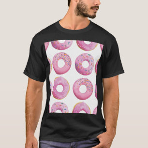 T-shirt Des beignets roses, un motif coloré à la sucrerie.