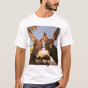 T-shirt Des Burros, je suis avec l'âne
