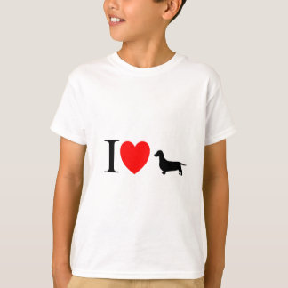 T-shirt Des cadeaux d'amant de basset allemand "j'aime des