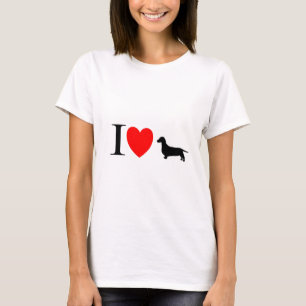 T-shirt Des cadeaux d'amant de basset allemand "j'aime des