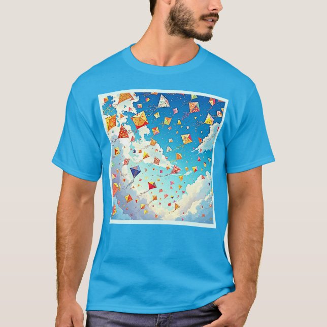 T-shirt Des cerfs-volants joyeux grimpent en flèche (Devant)