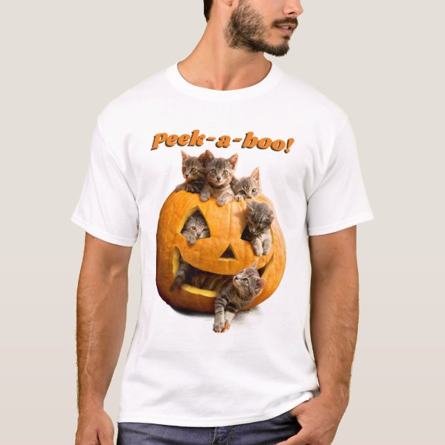 T-shirt Des chatons à Jack-o-Lantern (Devant)