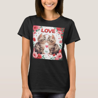 T-shirt Des chatons amoureux un amour doux