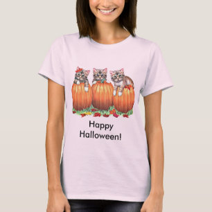 T-shirt Des chatons en Citrouille pour Halloween