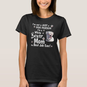 T-shirt Des chiens de boxe blancs mignons pour maman