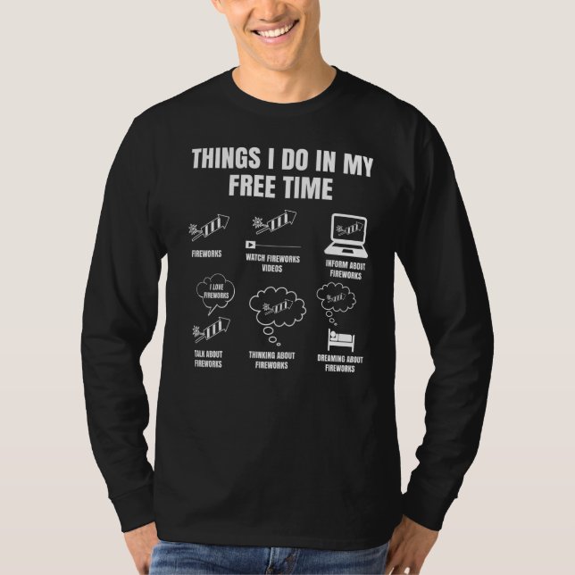 T-shirt Des Choses Pyro Que Je Fais En Mon Temps Libre Pou (Devant)