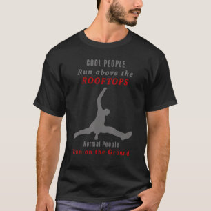 T-shirt Des Cool De Parkour Traversent Les Toits