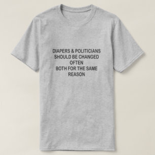 T-SHIRT DES COUCHES-CULOTTES ET LES POLITICIENS DEVRAIENT