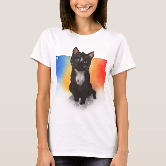 T-shirt Des couleurs mignonnes de chat - fanez-vous au (Devant)