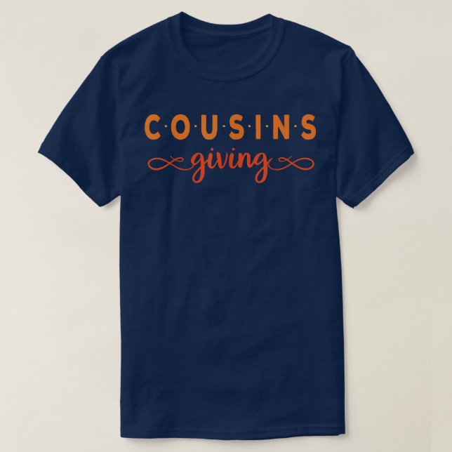 T-shirt Des cousins font l'action de grâce pour les garçon (Design devant)