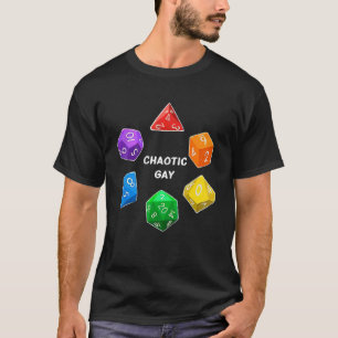 T-shirt Dés d'alignement gai chaotique D20 Nerdy Tabletop