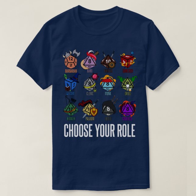 T-shirt Dés de frappe de la classe de caractères DD (Design devant)
