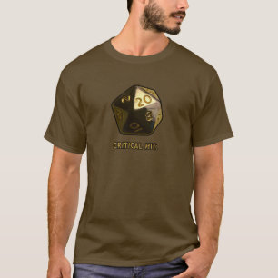 T-shirt Dés de jeu de fantasy à coup critique