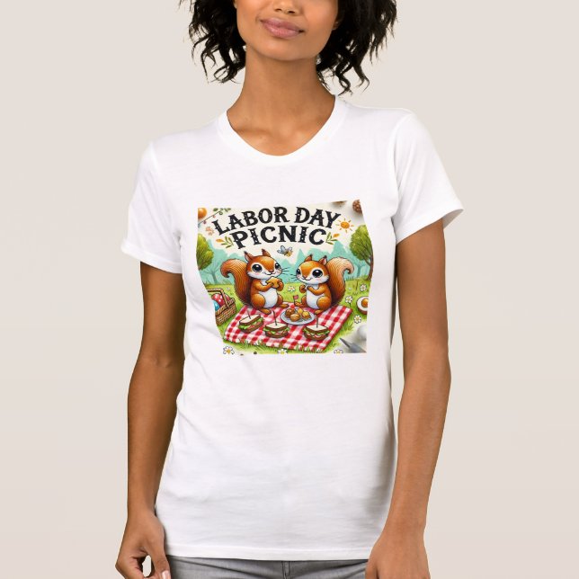 T-shirt des écureuils de la fête du travail (Devant)