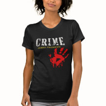 T-shirt des empreintes digitales criminelles