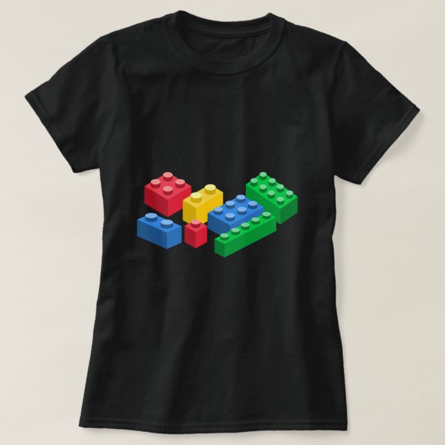 T-shirt Des enfants colorés par des briques construites pa (Design devant)