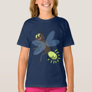 T-shirt des enfants de lucioles en caricature