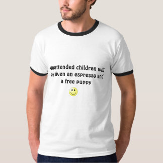T-shirt Des enfants sans surveillance seront donnés une
