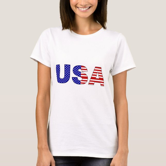 T-shirt des Etats-Unis de style de femmes (Devant)