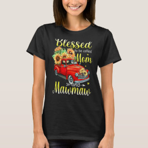 T-shirt Des Femmes Béni D'Être Appelées Maman Et Mawmaw Gr