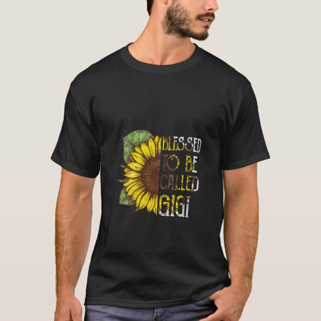 T-shirt Des Femmes Heureuses D'Être Appelées Gigi Sunflowe (Devant)
