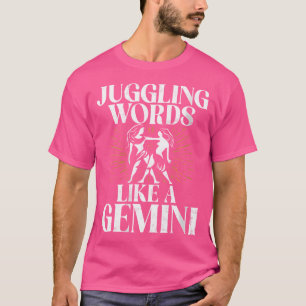 T-shirt Des Femmes Jonglent Des Mots Comme Un Gemini