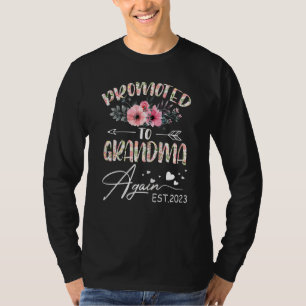 T-shirt Des Femmes Promues À Abuela Encore 2023 Floral Mot