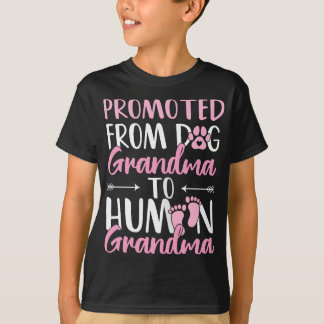 T-shirt Des Femmes Promues De Grand-Mère De Chien À Grand-